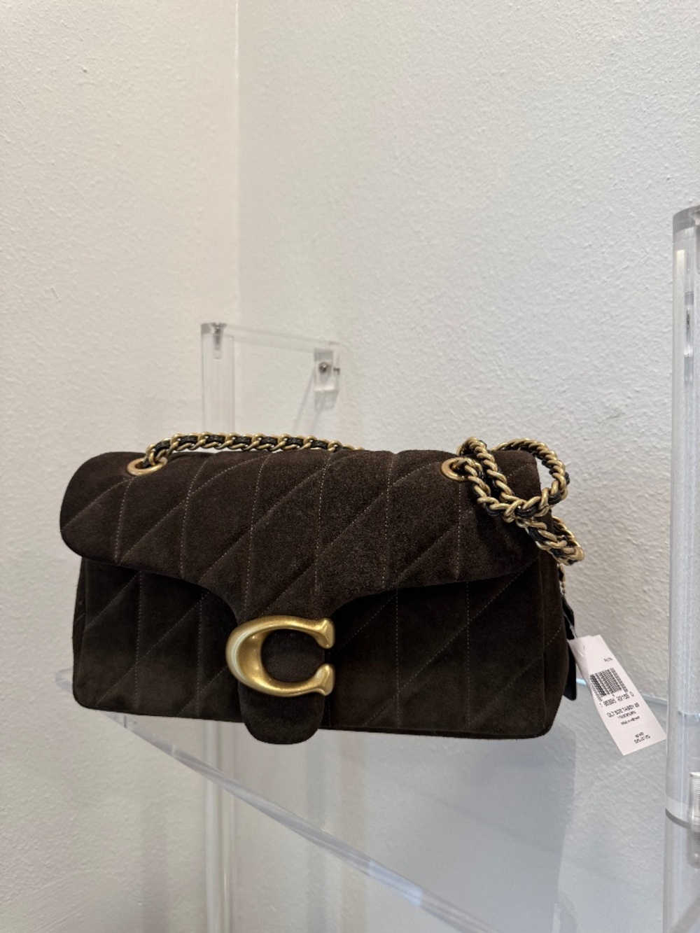 Coach Suede Quilted Tabby 26